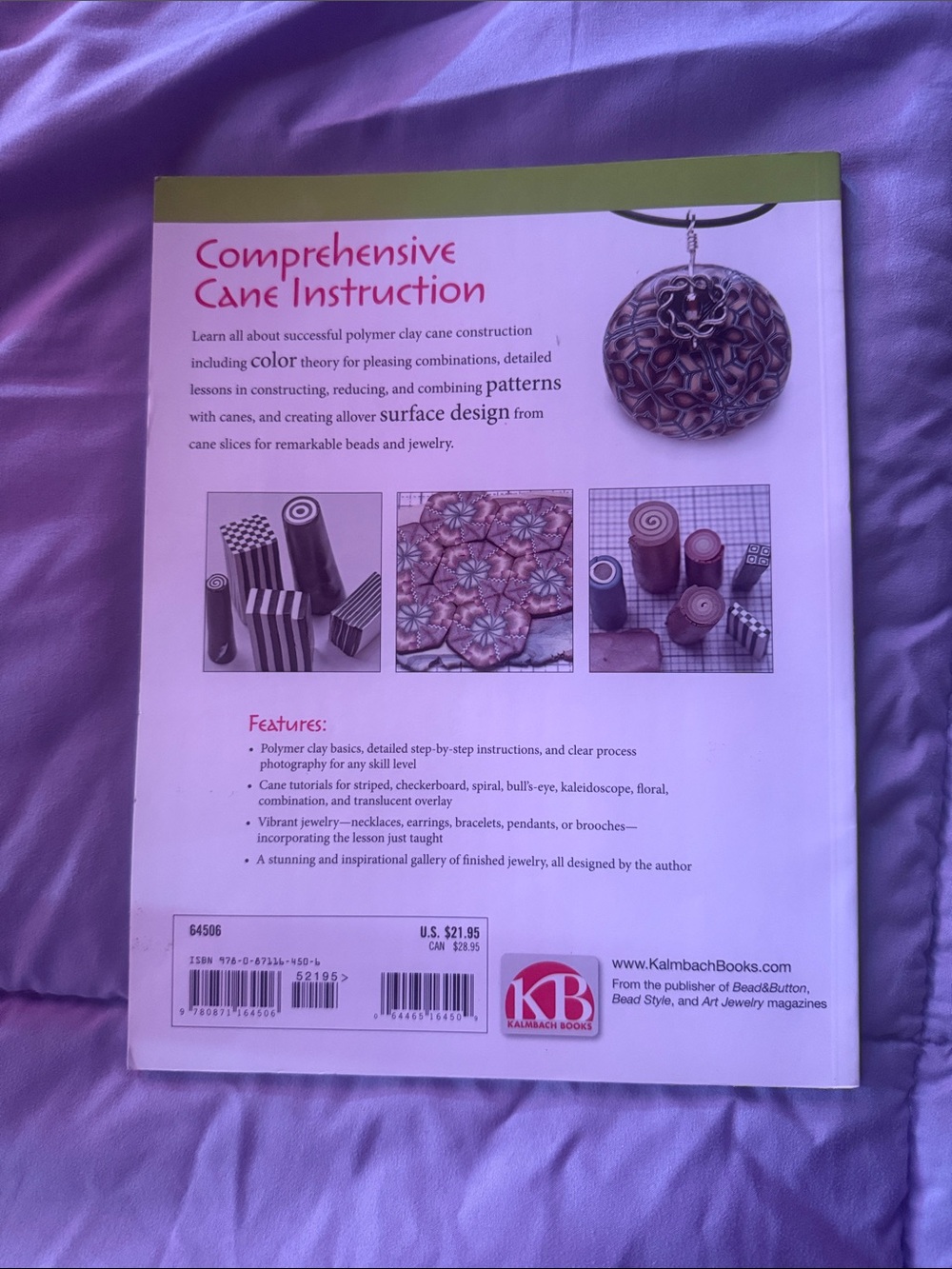 Exploring Canework in Polymer Clay by Patricia Kimle - Bright Pink Cover - Picture 2 of 2